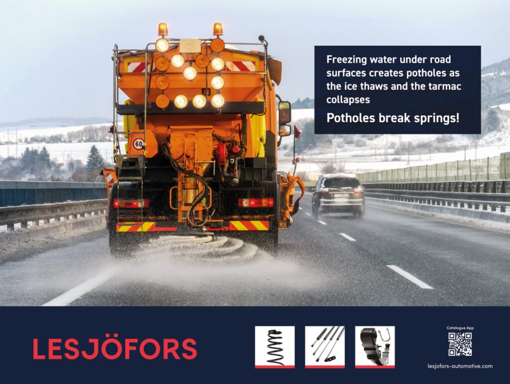 Lesjofors Social Media Comms Road Gritter Potholes break springs Oct2023