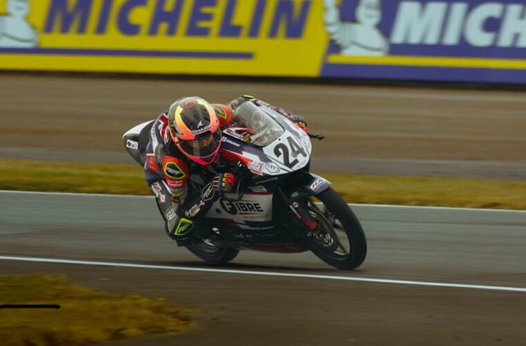 GSF Car Parts supports rising motorcycle star Ryan Frost 2 Ryan Frost on track garage wire